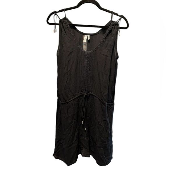 NWOT Bl^nk London Anthropologie Black Sleeveless Tie Shoulder Slip Dress Small S - Picture 1 of 10